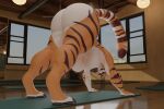 2026 3d_(artwork) all_fours anthro ass_up big_breasts big_butt black_nipples black_stripes breasts butt claws digital_media_(artwork) dreamworks felid female fur hi_res huge_butt kung_fu_panda lips looking_at_viewer mammal master_tigress multicolored_body multicolored_fur nipples nude nude_anthro nude_female orange_body orange_fur pantherine raguda solo striped_body striped_fur stripes tail thick_bottom_lip thick_thighs tiger toe_claws white_body white_fur wide_hips yellow_sclera yoga yoga_mat