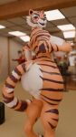 2026 3d_(artwork) absurd_res anthro big_breasts big_butt black_stripes breasts brown_eyes butt digital_media_(artwork) dreamworks felid female fur hi_res huge_butt kung_fu_panda lips looking_at_viewer looking_back looking_back_at_viewer mammal master_tigress multicolored_body multicolored_fur nude nude_anthro nude_female orange_body orange_fur pantherine raguda solo striped_body striped_fur stripes tail thick_bottom_lip thick_thighs tiger white_body white_fur wide_hips yellow_sclera