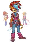  2020 activision anthro archie_comics bandicoot belt biped blue_eyes blue_hair boots bottomwear brown_body brown_clothing brown_fur brown_gloves brown_jacket brown_topwear clothing crash_bandicoot_(series) crossover denim denim_clothing digital_media_(artwork) ear_piercing female fingerless_gloves fist food footwear fruit fur fusion gloves hair handwear hi_res holding_object hybrid jacket jamoart jeans mammal marsupial mohawk_(hairstyle) multicolored_hair pants piercing pink_clothing pink_shirt pink_topwear pirate_tawna plant red_hair ring_(sonic) sally_acorn shirt simple_background solo sonic_the_hedgehog_(archie) sonic_the_hedgehog_(comics) sonic_the_hedgehog_(series) standing tawna_bandicoot topwear two_tone_hair video_games white_background 