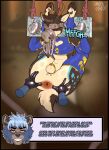absurd_res anthro antlers anus arms_tied armwear badger balls bdsm black_body black_fur black_hair black_nose blindfold blue_body blue_clothing blue_eyes blue_fur blue_hair bodily_fluids body_worship bondage bound brown_body brown_fur butt butt_grab chastity_cage chastity_device cheerleader cheerleader_outfit clothed clothing crop_top damienkamien deer degradation dirty dirty_clothing dirty_talk dirty_underwear dominant dominant_anthro dominant_male duct_tape duo ear_piercing ears_back eyebrows facial_scar footwear fur gag genitals gloves gold_(metal) guiche_piercing hair half-closed_eyes hand_on_butt hands_tied handwear heart_symbol hi_res hooves horn humiliation jockstrap jockstrap_in_mouth jockstrap_on_face jockstrap_sniffing latex latex_clothing latex_gloves latex_handwear legs_behind_back legs_tied legs_up legwear louis_(rashthefur) male male/male mammal markings moan musk musk_worship musky_underwear mustelid musteline narrowed_eyes navel onomatopoeia piercing pivoted_ears restraints rope scar scent scent_play sequence shirt shy smile sniffing sniffing_clothes sock_in_mouth sock_sniffing socks sound_effects speech_bubble spots spotted_body spotted_fur spread_anus spread_legs spreading stained_underwear stocks stuff_gag submissive submissive_anthro submissive_male sweat tail tally_marks tape tape_bondage tape_gag teeth text thrack topwear underwear underwear_gag underwear_sniffing