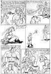  2020 anthro bessy black_and_white clothed clothing comic cunnilingus dragon english_text equid equine female genitals gustav_(here_there_be_dragons) here_there_be_dragons horse karno male male/female mammal monochrome olga oral pussy sex speech_bubble text vaginal zashy 