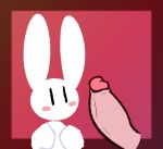  ambiguous_gender animated anthro big_penis blinking blush blush_stickers disembodied_penis duo erection fur genitals kissing lagomorph leporid long_ears male male/ambiguous mammal onomatopoeia penis penis_kissing rabbit rabblet short_playtime solo_focus sound_effects text white_body white_fur 