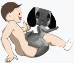  &lt;3 &lt;3_eyes 2018 3_toes 5_fingers animate_inanimate anthro big_butt blush bodily_fluids brown_hair butt canid canine clothing cowgirl_position digital_drawing_(artwork) digital_media_(artwork) drooling duo edit female female_on_top female_penetrated fingers flat_chested footwear genitals gesture hair happy hearlesssoul hi_res human human_on_anthro interspecies long_ears looking_at_viewer looking_back looking_pleasured male male/female male_on_bottom male_penetrating male_penetrating_female mammal motion_lines nintendo nintendo_switch nude on_bottom on_top open_mouth pawpads paws penetration pussy raised_tail saliva sex short_stack simple_background smile socks sweat switch_dog thumbs_up toes tongue tongue_out video_games white_background 