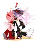  amy_rose anthro black_body black_fur boots canid canine canis chickenramendevi clothing dress duo eulipotyphlan female footwear fur gloves hair handwear hedgehog infinite_(sonic) jackal kissing male male/female mammal metal_mask pink_body pink_fur red_clothing signature simple_background sonic_forces sonic_the_hedgehog_(series) standing white_background white_body white_fur white_hair 