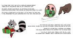  2025 7:4 absurd_res anthro armwear bear beard big_breasts big_eyes black_beard black_body black_eyes black_facial_hair black_fur black_skin black_tail_ring bodily_fluids boots breasts brown_bear brown_paws christmas christmas_clothing clothed clothed_anthro clothed_female clothed_male clothing coat dark_body dark_skin dialogue diegutan duo elbow_gloves english_text facial_hair family_photo father_(lore) female footwear fully_clothed fully_clothed_anthro fully_clothed_female fully_clothed_male fur gift gift_wrapped gloves green_clothing green_sweater green_topwear grey_body grey_fur handwear hi_res holding_present holidays legwear male mammal marcos_the_bear mother_(lore) multicolored_body multicolored_fur narration pantyhose parent_(lore) picture_frame procyonid raccoon red_boots red_clothing red_coat red_footwear red_gloves red_handwear red_topwear shoes storybook sweater tears text thigh_highs topwear ursine uva_the_raccoon 