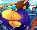  absurd_res angry anus big_breasts big_butt big_female blush blush_lines bodily_fluids bodysuit bottomwear breasts brown_hair buckteeth building butt butt_expansion butt_focus city city_background city_destruction clothing curly_hair destruction duo excited expansion eyewear female female/female fire floppy_ears fur glasses good_girl hair hi_res horn huge_breasts huge_butt humanoid ilana_(pretty_patsusan) la_tiapat lagomorph larger_female latex latex_clothing latex_skinsuit legs_together leporid long_ears long_hair looking_at_viewer looking_back macro macro_female mammal mountain overweight overweight_female pants pat_(prettypatsusan) paws purple_body purple_eyes rabbit rabbit_ears red_hair scared scut_tail short_hair short_tail size_difference skinsuit sky solo suit sunny surprised sweat sweatdrop sweaty_anus tail tall teeth text tight_clothing torn_bottomwear torn_clothing torn_pants totally_spies! train vehicle wide_hips yellow_body yellow_butt yellow_fur 