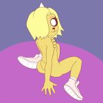  1:1 absurd_res adventure_time anthro breasts bronwyn canid canine canis cartoon_network clothing domestic_dog female footwear footwear_only hi_res high-angle_view kamikiller mammal mostly_nude nude shoes shoes_only side_boob solo 