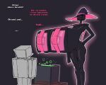  5:4 areola big_areola big_breasts big_nipples black_body breasts cauldron clothing duo ellipsis enderman english_text exclamation_point female hat headgear headwear hi_res huge_breasts human humanoid hyper hyper_breasts ineffective_clothing larger_female larger_humanoid male mammal microsoft minecraft mojang nipples not_furry one-piece_swimsuit pink_areola pink_nipples pink_sclera question_mark revifrry size_difference sling_bikini smaller_human smaller_male swimwear text white_eyes witch_hat xbox_game_studios 