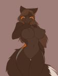  :3 anthro big_breasts biped breasts brown_background brown_body brown_fur brown_hair brown_nose canid canine cheek_tuft chest_tuft curvaceous curvy_figure dipstick_tail facial_tuft female fluffy fluffy_tail fox front_view fur hair huge_breasts long_hair looking_at_viewer mammal miriam_(starfighter) monotone_hair multicolored_body multicolored_fur multicolored_tail naturally_censored navel nipple_tuft nude orange_body orange_eyes orange_fur simple_background solo standing starfighter thigh_gap tuft two_tone_tail voluptuous white_body white_fur wide_hips 