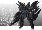  gun holding holding_gun holding_shield holding_weapon mecha no_humans one-eyed original red_eyes science_fiction shield solo standing takamaru_(taka1220) weapon zoom_layer 