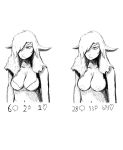  anthro big_breasts boss_lamb_(hladilnik) bovid breasts caprine dragon_wick female hi_res mammal meme monochrome nipples sheep simple_background solo 