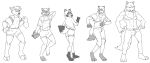  2020 absurd_res anthro black_and_white brand_new_animal bulge canid canine canis claws clothing confusion gender_transformation genital_outline hair happy hi_res inner_ear_fluff male mammal michiru_kagemori monochrome mtf_transformation nipples open_mouth open_smile penis_outline prurientpie raccoon_dog shirou_ogami short_hair smile studio_trigger toe_claws torn_clothing transformation tuft wolf 