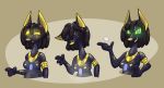  anthro anubian_jackal anubis black_body black_fur black_hair breasts canid canine canis deity egyptian_mythology female fur hair jackal mammal middle_eastern_mythology mythology nipples solo tempestryder yellow_nipples 