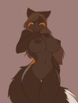  :3 anthro areola big_breasts biped breasts brown_areola brown_background brown_body brown_fur brown_hair brown_nipples brown_nose canid canine cheek_tuft chest_tuft curvaceous curvy_figure dipstick_tail facial_tuft female fluffy fluffy_tail fox front_view fur hair huge_breasts long_hair looking_at_viewer mammal miriam_(starfighter) monotone_hair multicolored_body multicolored_fur multicolored_tail navel nipples nude orange_body orange_eyes orange_fur simple_background solo standing starfighter thigh_gap tuft two_tone_tail voluptuous white_body white_fur wide_hips 