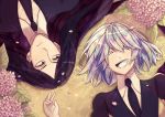  2others bort closed_eyes diamond_(houseki_no_kuni) houseki_no_kuni lying multiple_others open_mouth smile 