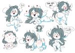  anthro breasts english_text female hair hi_res mammal mhdrawin tem temmie_(undertale) text undertale video_games white_body 
