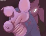  3_toes anthro claws clothing elie_(zp92) female foot_focus glowing glowing_eyes haunter hi_res looking_at_viewer nintendo pok&eacute;mon pok&eacute;mon_(species) solo toe_claws toes torn_clothing video_games zp92 