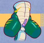  anthro areye_(artist) big_butt butt dragon erection genitals girly glistening glistening_body glistening_skin hi_res male penis raised_tail scales scalie small_penis thick_thighs wide_hips 