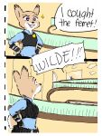 2026 3:4 angry anthro balcony belt black_eyebrows black_nose black_text blue_dress_shirt bodily_fluids bulletproof_vest canid canine cheek_tuft clothed clothed_anthro clothed_female clothing colored countershade_face countershade_fur countershade_neck countershade_tail countershading daughter_(lore) digital_drawing_(artwork) digital_media_(artwork) dipstick_ears disney duo ear_markings english_description english_text european_rabbit exclamation_point eyebrows eyelashes facial_tuft female female_anthro fingerless_gloves flat_colors fox fur fur_tuft gesture gloves grey_body grey_fur half-length_portrait hand_gesture hands_on_hips handwear handwritten_text hatching_(art) hi_res hybrid judy_hopps juniper_wilde_(sunnypompom06) lagomorph leporid lips mammal markings mother_(lore) mother_and_child_(lore) mother_and_daughter_(lore) multicolored_ears oryctolagus parent_(lore) parent_and_child_(lore) parent_and_daughter_(lore) pink_lips pointing police police_badge police_officer police_station police_uniform portrait purple_eyes rabbit red_fox scut_tail shaded short_tail solo_focus sparkles sunnypompom06 sweat sweatdrop tail tan_body tan_ears tan_fur tan_tuft text true_fox tuft uniform utility_belt white_body white_countershading white_speech_bubble yelling yellow_emanata zootopia