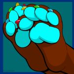  1:1 4_toes anthro blue_pawpads canid canine claws colored_nails feet fennec foot_focus fox hi_res mammal nails pawpads paws snowleopurrd_(artist) solo toby_fennec toe_claws toes 