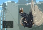 absurd_res anthro bodily_fluids calico_cat catch_condom clothing condom cum darcy_(kriegkatzensfw) domestic_cat duo felid feline felis filled_condom genital_fluids genitals hi_res hyper latex latex_clothing latex_skinsuit male mammal map masturbation metal_gear_solid_2 nanokindred penis sexual_barrier_device skinsuit solo_focus splurt stealth stealth_masturbation tail thick_thighs tight_clothing two-handed_masturbation vein veiny_penis wearing_condom