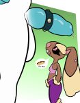 absurd_res accessory ankle_tuft arm_tuft athletic_wear big_ears big_penis black_sclera bodily_fluids bottomwear breasts brown_body brown_fur bryandblazar buckteeth clothed clothed_female clothing crop_top dripping duo ear_tuft female floppy_ears foreskin fur gardevoir generation_3_pokemon generation_4_pokemon genital_fluids genitals half-erect hi_res humanoid humanoid_genitalia humanoid_penis intersex larger_intersex leg_tuft long_ears looking_at_genitalia looking_at_penis lop_ears lopunny nintendo nude_intersex open_mouth pants penis penis_accessory pink_clothing pink_crop_top pink_nose pink_shirt pink_topwear pokemon pokemon_(species) precum precum_drip red_eyes shirt side_view size_difference small_breasts smaller_intersex teeth tight_bottomwear tight_clothing tight_pants tongue topwear tuft wrist_tuft