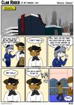  1985 2020 80&#039;s_themed anthro anton_rikier canid canine caninie canis chicago chiropteran city clan_rikier comic_page comic_webcomic cursing dialogue dobermann domestic_dog elevator english_text female flight_attendant fog hi_res hotel male mammal n._t._crotser necktie pinscher poodle rude skyline snow snowstorm sweetfiction text 