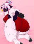  absurd_res anthro bella_(terraapple) big_breasts big_butt bovid breasts butt camel_toe caprine curvy_figure female hi_res huge_butt looking_back mammal rice324 sheep solo thick_thighs voluptuous 