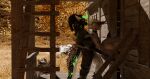 256:135 3d_(artwork) 4k absurd_res anthro clothed clothing collar deathclaw digital_media_(artwork) dragon duo fallout fur furred_dragon furred_scalie gevaudan_(good4life4ever) gun happy hi_res male male/male microsoft mythological_creature mythological_scalie mythology ranged_weapon scalie shotgun tackle_hug ve_(venus_derg) venus_derg weapon