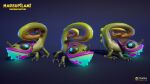 16:9 2021 3_toes 3d_(artwork) 3d_model_showcase adobe_photoshop_(artwork) ambiguous_feral ambiguous_gender archy_(marsupilami) autodesk_maya_(artwork) bent_legs black_claws blue_background blue_sclera blue_spikes brown_markings brown_tail chameleon chin_spikes claws closed_smile colored company_logo company_name concept_art curling_tail digital_media_(artwork) english_description english_text facial_horn facial_spikes feet felipe_bassi feral glowing glowing_chin glowing_eyes gradient_background green_body green_skin green_tail hi_res horn lips lizard long_tail looking_at_viewer markings marsupilami:_hoobadventure marsupilami_(series) mouth_closed multicolored_body multicolored_skin multicolored_tail no_pupils nude nude_ambiguous official_art purple_eyes purple_lips purple_markings quadruped reptile scalie shaded simple_background smile smiling_at_viewer solo spikes spikes_(anatomy) standing substance_painter_(artwork) tail tail_markings text title toe_claws toes unity_(artwork) widescreen zbrush_(artwork)