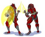 2026 3_toes alien anthro arm_feathers armor avian breasts energy_shield energy_sword energy_weapon feather_hair feathered_crest feathers feet female halo_(series) head_crest headgear helmet hi_res kig-yar melee_weapon microsoft plantigrade plasma_rifle pseudo_hair red_body red_feathers scalie small_breasts solo sword t'vaoan tierafoxglove toes weapon xbox_game_studios yellow_eyes