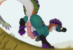 3_toes 4_toes animal_genitalia animal_penis anus avian bedroom_eyes bent_over big_butt big_penis black_body black_claws black_feathers blue_body blue_feathers bodily_fluids butt canine_genitalia canine_penis claws cloaca cloacal_penis cum digitigrade dinosaur dripping dromaeosaurid ejaculation erection feathered_arms feathered_crest feathered_scalie feathered_tail feathered_wings feathers feet feral foot_focus fur genital_fluids genital_slit genitals glistening grass green_body green_feathers green_fur green_scales green_tail grin half-closed_eyes head_crest head_feathers hi_res huge_penis hybrid_genitalia hybrid_penis knot knotted_penis leaking looking_at_viewer looking_back looking_back_at_viewer low-angle_view male male_feral markings multicolored_body multicolored_feathers narrowed_eyes nature_background orange_body orange_eyes orange_feathers outside owishka pawpads paws penis pink_genitals pink_penis plant precum precum_drip precum_string prehistoric_species presenting presenting_anus presenting_hindquarters presenting_penis pubic_boot pupils purple_anus purple_body purple_eyes purple_feathers purple_genitals purple_pawpads purple_penis quadruped raised_leg raised_tail rear_view red_body red_eyes red_feathers reptile saurischian scales scalie scutes seductive sharp_teeth sickle_claw simple_background slit_pupils smile smirk solo spread_legs spreading standing tail tail_anus tail_feathers tail_tuft tailbutt talons teeth text theropod thick_tail throbbing throbbing_penis toe_claws toes tuft utahraptor vein veiny_penis white_background white_body white_feathers white_feet white_fur white_genitals winged_arms wings zekyal