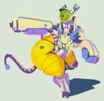 1_eye 2024 2_toes 3_fingers ambiguous_gender american_opossum anthro bent_legs biped cel_shading digital_drawing_(artwork) digital_media_(artwork) extended_arm feet fingers full-length_portrait gun_arm lineless long_tail looking_away machine mammal marsupial meatmeatmeat4me neutral_expression nude plantigrade portrait robot shaded simple_background solo solsticespaghetti tail thick_thighs three-quarter_view toes toony virginia_opossum weapon_arm wide_hips