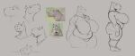 ambiguous_anthro ambiguous_gender anthro big_breasts big_butt breasts butt capybara caviid female front_view full-length_portrait grey_background headshot_portrait hi_res huge_breasts jezzlen mammal monotone_background multiple_images navel nude nude_anthro nude_female open_mouth overweight overweight_anthro overweight_female portrait reference_image rodent side_view simple_background sketch sketch_page solo thick_thighs three-quarter_portrait wide_hips