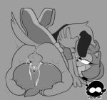 accessory amy_rose anthro anthro_on_anthro anthro_penetrated anthro_penetrating anthro_penetrating_anthro anus balls bodily_fluids boots bottomless bracelet butt canid canine canis canon_x_oc clothed clothing cum cum_in_vagina cum_inside domestic_dog duo eulipotyphlan eyelashes fan_character feet female female_penetrated footwear from_front_position genital_fluids genitals hair_accessory hairband hand_on_head hedgehog jewelry legs_up legs_wrapped_around_partner long_ears looking_pleasured lying_on_ground male male/female male_penetrating male_penetrating_female mammal monochrome narrowed_eyes on_ground penetration penile penile_penetration penis penis_in_vagina sega sex shirt shoes sonic_the_hedgehog_(series) tail topwear vaginal vaginal_penetration voidsdroids