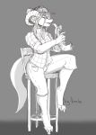  absurd_res clothed clothing female hair hi_res kobold musical_instrument nusimee saxophone simple_background sketch solo verelin wind_instrument woodwind_instrument 