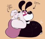 20th_century_studios anthro bird_dog black_nose blush canid canine canis clothing crossover disney domestic_dog dudley_puppy duo ear_piercing ear_ring english_text eyebrows family_guy hair hi_res humor hunting_dog jasper_(family_guy) labrador male mammal muscular muscular_male nickelodeon piercing retriever ring_piercing simple_background t.u.f.f._puppy tan_background text whispering white_body zackdadawg