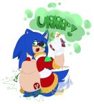 absurd_res alpha_channel anthro archie_comics beverage_can burping clothing crushed_can digestion eulipotyphlan eyewear glasses hedgehog hi_res jacket knuckles_the_echidna male mammal necturbee one_fang sega solo sonic_the_hedgehog sonic_the_hedgehog_(archie) sonic_the_hedgehog_(comics) sonic_the_hedgehog_(series) topwear trans_(lore) trans_man_(lore) vore vore_tattoo wearing_glasses weight_gain