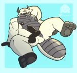 4_arms anthro avatar:_the_last_airbender barazoku bison bovid bovine butt feet fur genitals hand_behind_head hi_res horn male mammal multi_arm multi_limb musclegut muscular nickelodeon penis presenting sky_bison snout solo tail the_kaitzer the_legend_of_korra
