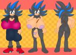 5_fingers 5_toes anthro back_scar balls big_balls big_breasts big_bulge big_penis bottomwear breast_scar breasts bulge busty_boy_(lore) cleavage clothed clothing denizen1414 eulipotyphlan eye_scar facial_scar fan_character feet fingers footwear genitals gynomorph hand_on_hip hedgehog huge_balls huge_breasts huge_bulge huge_penis hyper hyper_breasts intersex jacket looking_at_viewer male_(lore) mammal model_sheet nipple_outline penis satoshi_the_hedgehog_(truebladedge1) scar sega shirt shoes shorts smile smiling_at_viewer sneakers solo sonic_the_hedgehog_(series) standing toes topwear wide_eyed
