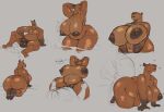 anthro anthro_penetrated areola balls belly big_breasts big_butt breasts brown_areola brown_balls brown_body brown_nipples brown_penis butt capybara caviid duo eyes_closed female female_anthro female_penetrated front_view genitals glistening glistening_belly glistening_breasts glistening_butt glistening_thighs grey_background hands_behind_head hi_res huge_breasts huge_butt jezzlen lying male male/female male_anthro male_penetrating male_penetrating_female mammal monotone_background multiple_images navel nipples nude nude_anthro nude_female nude_male on_back overweight overweight_anthro overweight_female overweight_male penetration penile penile_penetration penis penis_in_vagina rear_view rodent sex simple_background sitting sketch_page solo vaginal vaginal_penetration vulva wet wide_hips