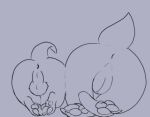 3_toes anus balls bat brother_(lore) brother_and_sister_(lore) butt duo feet female feral genitals low_res male mammal megabat moonbat mooning nico_(moonbat) nila_(moonbat) nude pawpads rear_view semi-anthro sibling_(lore) sister_(lore) size_difference sketch tail toes touching_butt vulva