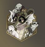 ambiguous_gender dragon elkdragon european_mythology exquisite_(wof) eyelashes facial_horn feral gradient_background hi_res holding_another horn looking_at_another mammal markings mythological_creature mythological_scalie mythology nose_horn open_mouth pilosan rainwing_(wof) scales scalie sharp_teeth simple_background sloth spikes spikes_(anatomy) teeth tongue western_dragon wings_of_fire xenarthran
