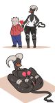  absurd_res anthro big_breasts blush bodily_fluids breasts censored female franschesco_(artist) genitals hi_res houndoom larger_female male nintendo nude pok&eacute;mon pok&eacute;mon_(species) pussy size_difference smaller_male spread_pussy spreading sweat video_games wide_hips 