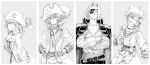 .hack// .hack//g.u. .hack//games .hack//link .hack//sign 4boys abs ascot belt bicorne choker clenched_hands closed_mouth coat coat_on_shoulders collared_coat column_lineup commentary_request crossed_arms curtained_hair eyepatch frown greyscale grin hand_up hands_on_own_hips haseo_(.hack//) hat hat_feather headband hosokawa_seiichirou kite_(.hack//) kuryuu_tokio long_sleeves looking_at_viewer looking_to_the_side male_focus marking_on_cheek merchandise_available monochrome multiple_belts multiple_boys muscular muscular_male neckerchief official_alternate_costume official_art open_clothes open_coat parted_lips partially_open_shirt pirate_costume pirate_hat second-party_source shirt shirt_tucked_in short_hair shoulder_strap simple_background sleeve_cuffs smile tsukasa_(.hack//) 