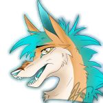  1:1 alpha_channel alxias_(artist) anthro canid canine ears_up fennec fox girly happy headshot_portrait hi_res male mammal portrait smile solo toby_fennec 