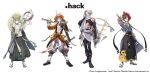  .hack// .hack//g.u. .hack//games .hack//link .hack//sign 4boys abs adjusting_scarf anklet aqua_hair arm_up armor artist_request bead_anklet beads belt black_pants black_ribbon black_shrug black_skirt black_sleeves black_socks bow_(weapon) bridal_sleeves chest_tattoo commentary_request copyright_name copyright_notice covered_mouth curtained_hair detached_sleeves dual_wielding eastern_dragon_print facial_mark furisode_sleeves goggles goggles_on_head gold_halo golden_sword grey_hair grey_hat grey_kimono grey_skirt grey_sleeves grin hadanugi_dousa hair_between_eyes hakama hakama_skirt halo halo_behind_head hand_up haseo_(.hack//) hat helmet holding holding_sheath japanese_armor japanese_clothes jewelry kabuto_(helmet) katana kimono kite_(.hack//) kuryuu_tokio legs_apart long_bangs long_skirt long_sleeves male_focus marking_on_cheek medium_hair merchandise_available midriff_sarashi multiple_boys muscular muscular_male official_alternate_costume official_art orange_helmet orange_kimono over_shoulder pants pleated_skirt priest print_pants print_skirt puffy_pants quiff red_hair ribbon samurai sandals sarashi sash scabbard scarf second-party_source sheath shirt shirt_under_kimono short_hair short_sleeves shoulder_tattoo shrug_(clothing) simple_background single_bare_shoulder single_sode skirt sleeves_past_wrists smile socks spiked_halo standing suneate sword sword_over_shoulder tabi tattoo tsukasa_(.hack//) unsheathing visor_cap weapon weapon_over_shoulder white_background white_kimono white_pants white_sash white_scarf white_shirt white_socks yellow_belt 