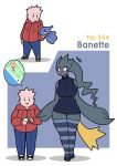  anthro banette big_breasts blush breasts female franschesco_(artist) hi_res human larger_female male mammal nintendo not_furry pok&eacute;mon pok&eacute;mon_(species) shuppet size_difference smaller_male video_games wide_hips 