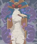  2020 ambiguous_gender anthro bdsm bondage bound cofagrigus duo female hypnosis k_busho lagomorph leporid lopunny mammal mind_control mummification nintendo pok&eacute;mon pok&eacute;mon_(species) rabbit red_eyes simple_background spiral_eyes video_games 