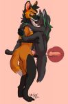  anthro arms_around_shoulders blush canid canine dipstick_tail duo erection eyes_closed female female_penetrated fox genitals hand_on_butt hand_on_head hi_res highlights_(coloring) holding_another inner_ear_fluff knot knotting legs_around_partner male male/female male_penetrating male_penetrating_female mammal maned_wolf multicolored_tail narrowed_eyes neck_tuft penetration penis pussy redfeatherstorm sex smile smirk spread_legs spreading standing standing_sex tongue tongue_out tuft vaginal vaginal_penetration 